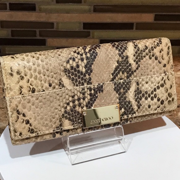Jimmy Choo Python Embossed Leather Continental Wallet 😍🔥 - Picture 8 of 17